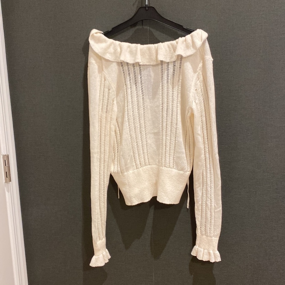 H&M Ruffle Tie Neck Sweater - Picture 7 of 10